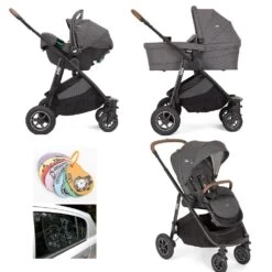 Joie Versatrax Travel System Shell Grey With Accessories